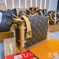LV suitcase, material: first layer leather, large 21x14x8cm, small 18x12.5cm