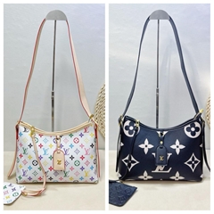L&V 2-color, underarm bag, high-quality leather, 29x23cm