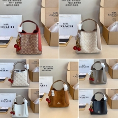 Coach 7 colors, basket bag High quality material: first layer leather, 21x11X19