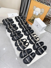Givenc-y 2025 summer new female sandals slippers sandals high heels flat shoes