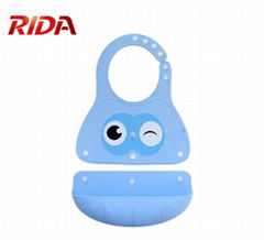 Separable & Washable Waterproof Silicone Baby Bibs 