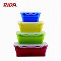 Soft Silicone Foldable Lunch Box 13.6*10.1*6.6cm  2