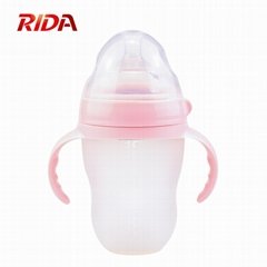 Wide Caliber Eco-friendly Wholesale Silicone Baby Bottles