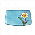 Blue rectangle shape melamine dinner