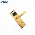 Cheap Golden lock rfid hotel lock system design for Anti-theft 1