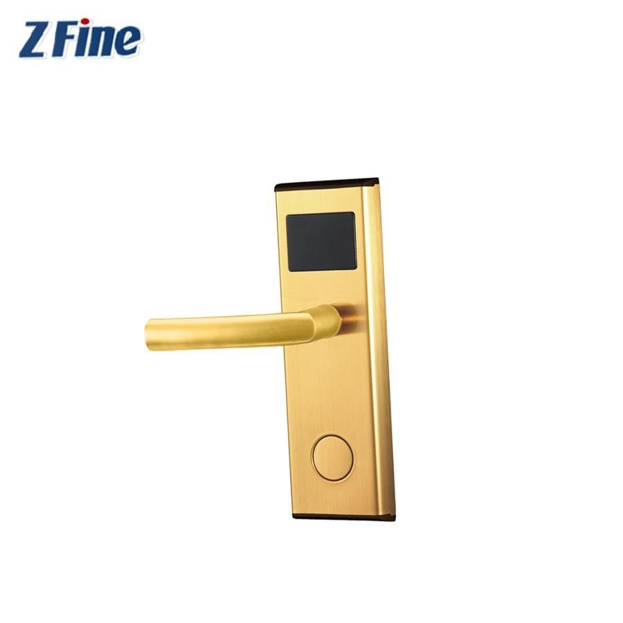 Cheap Golden lock rfid hotel lock system design for Anti-theft 2