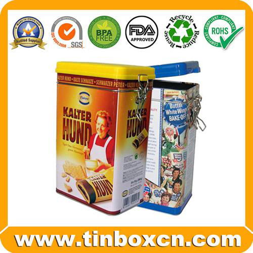 Cookies Tin Can Biscuits Metal Tin Box