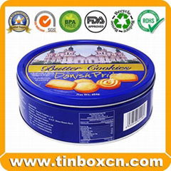 Customize tinplate food packaging cookies tin box