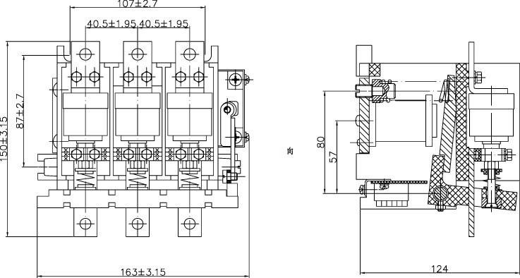 HVJ5 1.14kv 125A AC vacuum contactor  2