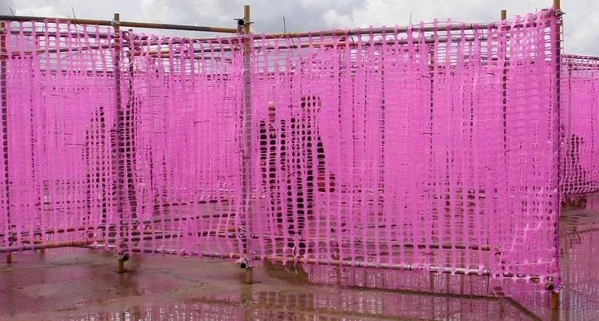 Pink Barrier Fence Gives You a Special Feeling 3