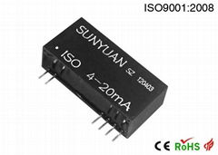 Passive current loop 4-20mA current to voltage converter