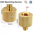 CNC machining parts OEM ODM copper Male Tripod Thread Screw Adapter Brass Diamet