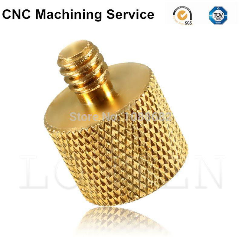 CNC machining parts OEM ODM copper Male Tripod Thread Screw Adapter Brass Diamet 2