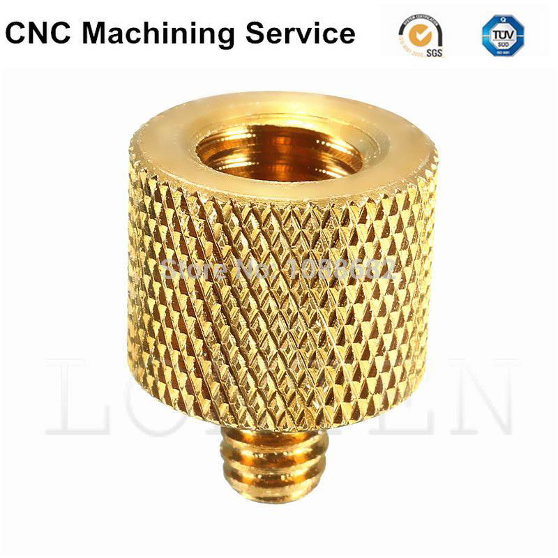 CNC machining parts OEM ODM copper Male Tripod Thread Screw Adapter Brass Diamet 4