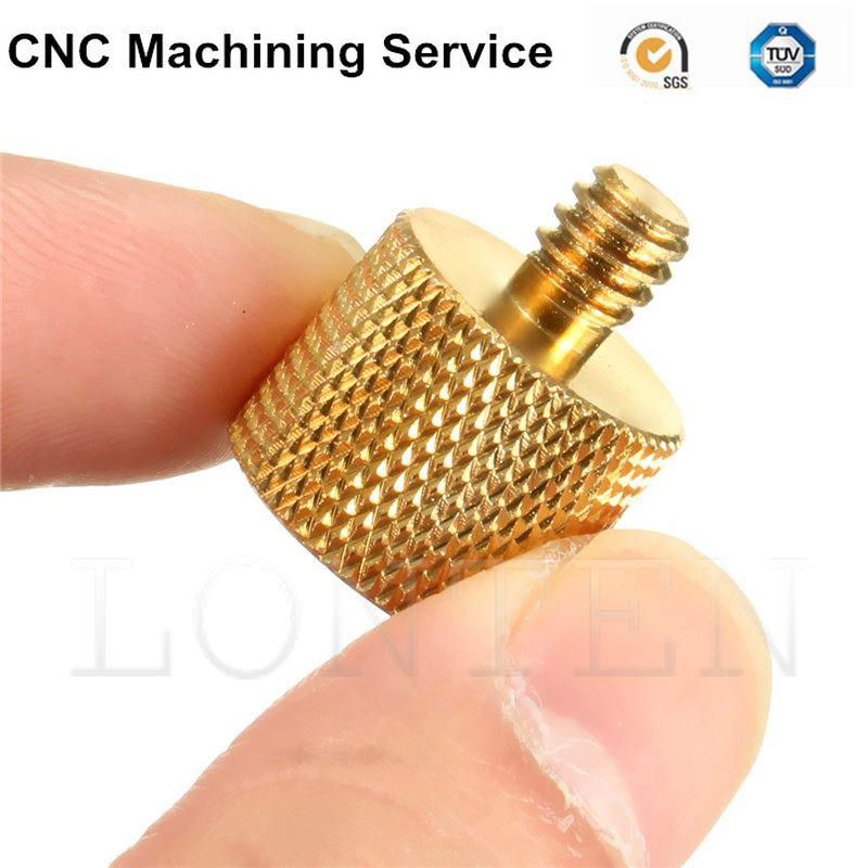 CNC machining parts OEM ODM copper Male Tripod Thread Screw Adapter Brass Diamet 5