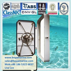 Hand wheel type marine steel pressure resistant watertight door