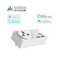 White India smart wifi socket plug with energy monitoring and voice control Type 1