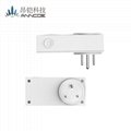 White India smart wifi socket plug with energy monitoring and voice control Type 2