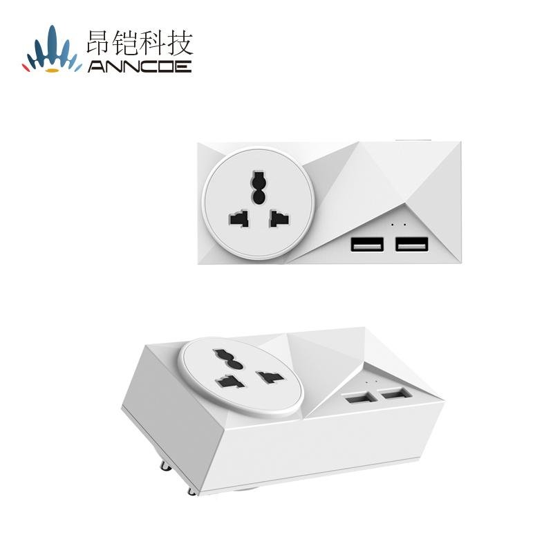 White India smart wifi socket plug with energy monitoring and voice control Type 4