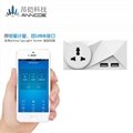 White India smart wifi socket plug with energy monitoring and voice control Type 5