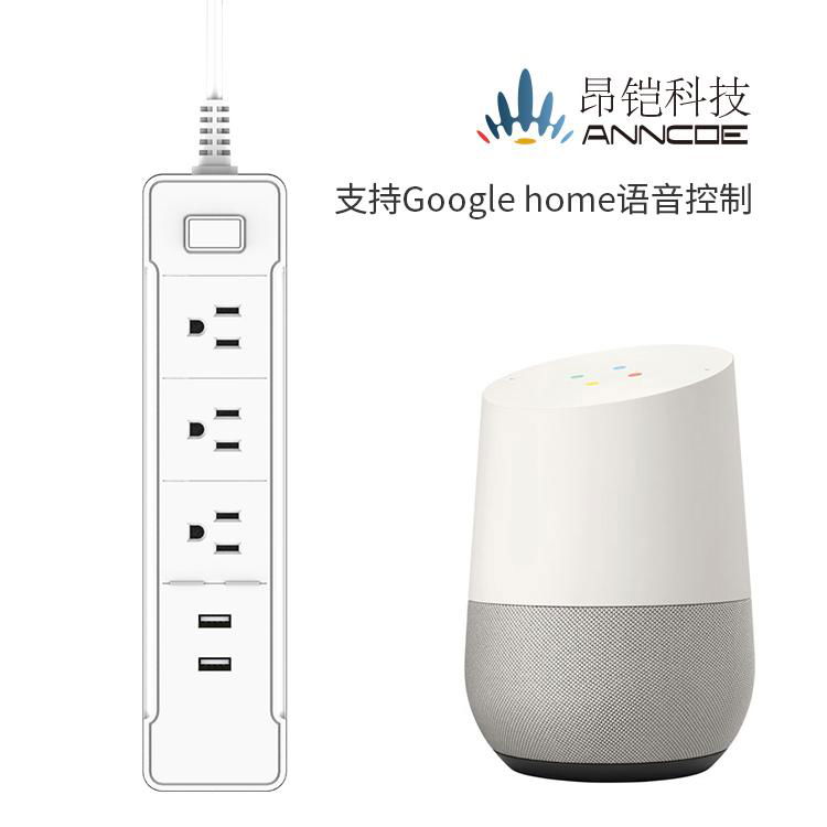 Wifi smart alexa power outlet extender power strip with usb ports support google 3