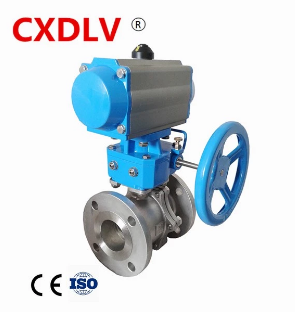 High mounting pad stainless steel flanged ball valve