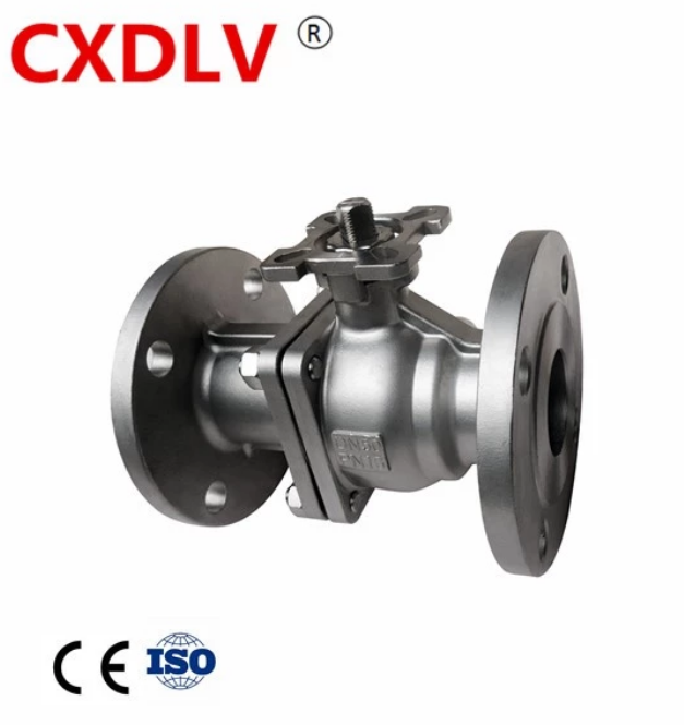 High mounting pad stainless steel flanged ball valve 2