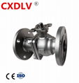 High mounting pad stainless steel flanged ball valve 2