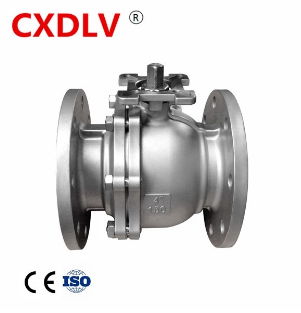 High mounting pad stainless steel flanged ball valve 3