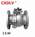 High mounting pad stainless steel flanged ball valve 3