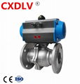 High mounting pad stainless steel flanged ball valve 4