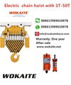 WOKAITE 50 ton electric chain hoist with chains