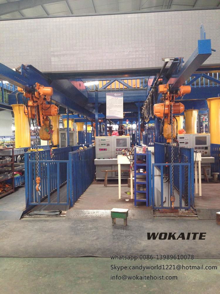 WOKAITE 50 ton electric chain hoist with chains 2