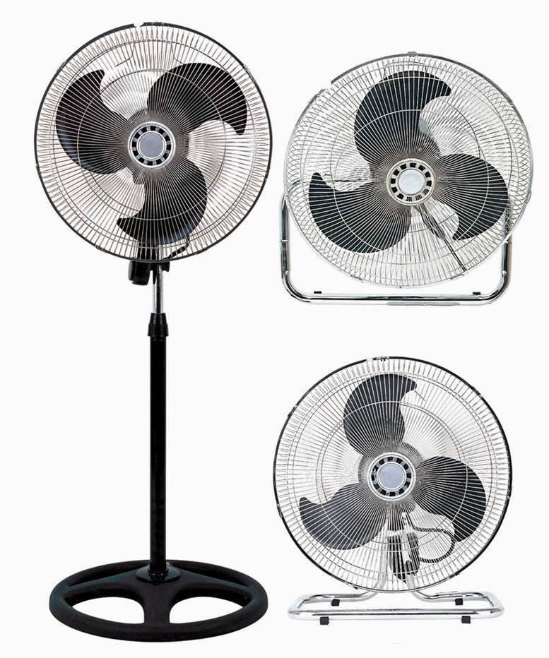 3 in 1 High Speed High-Power Stand Table Fan with Iron Blade Line Girll FS45-3N1 2