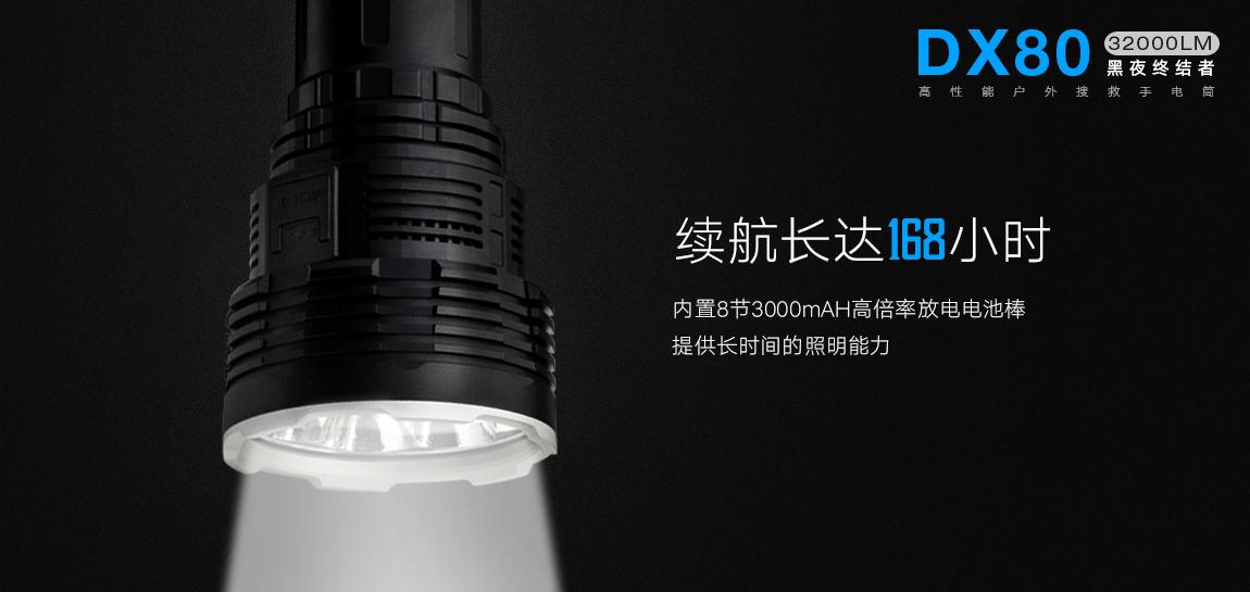 艾美能特IMALENT DX80 32000LM led 強光燈戶外強光遠射充電手電 4