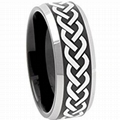 Tungsten Carbide Celtic Wedding Band Ring 1