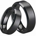 Black Tungsten Carbide Wedding Band Ring 1