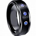 Black Tungsten Carbide Wedding Band Ring