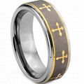 Tungsten Carbide Cross Wedding Band Ring 1