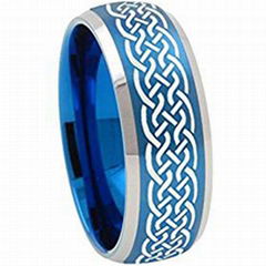 Tungsten Carbide Celtic Wedding Band Ring