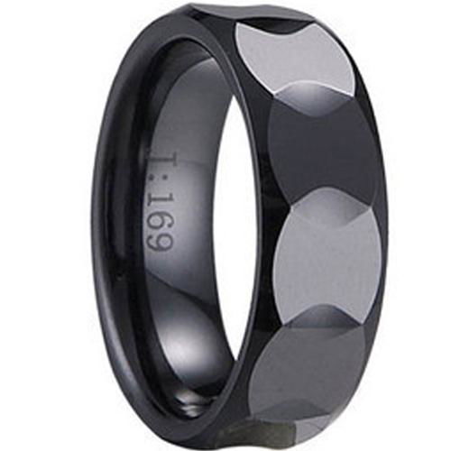 Black Tungsten Carbide Wedding Band Ring