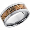 Tungsten Carbide Hammered Camo Wedding