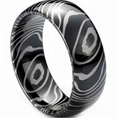 Black Tungsten Carbide Wedding Band Ring