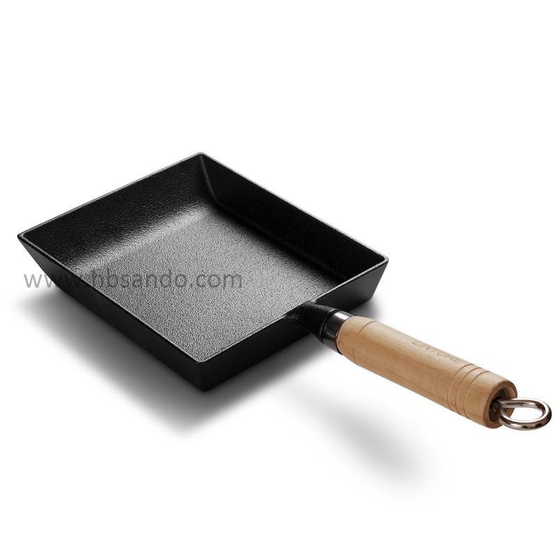 Cast iron skillet square fry pan breakfirst tamagokayi pan