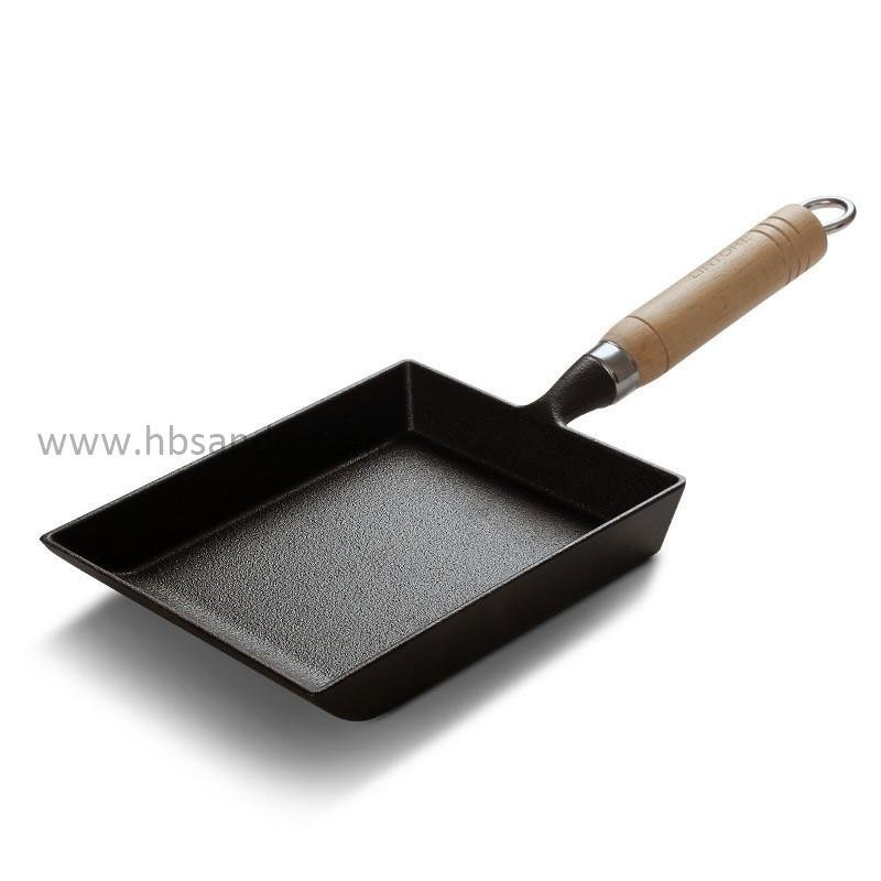 Cast iron skillet square fry pan breakfirst tamagokayi pan 4