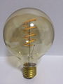 LED filament bulb G95 amber soft filament E27 6W