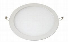 LED panel light round 18W aluminium