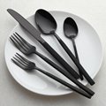 Low MOQ silverware rose gold copper cutlery set flatware dinnerware set for wedd