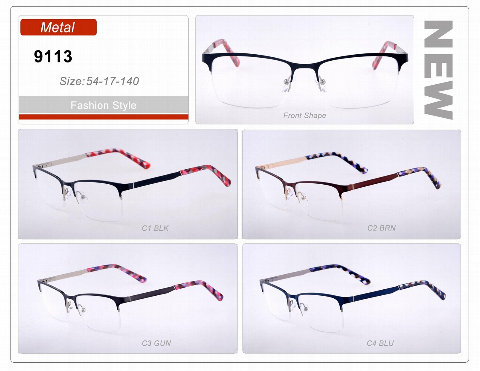 New Style Wholesale Stock Small Order Acetate Eyeglasses