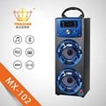 New style wooden portable Bluetooth speaker card FM Karaoke speaker 2